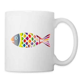 Colorful Fish | Colourful sea motif - Mug - white - Right