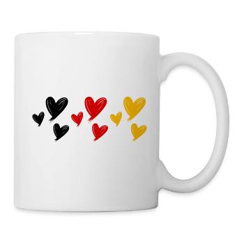 Deutschland Herzen - Tasse - Weiß - Rechts