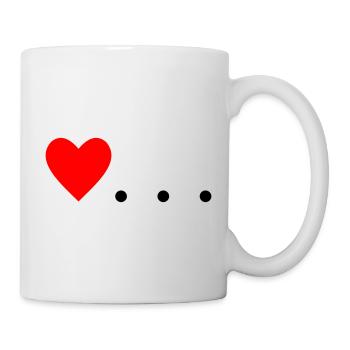 Cœur à trois points – Conception de symboles - Mug blanc - blanc - Droite