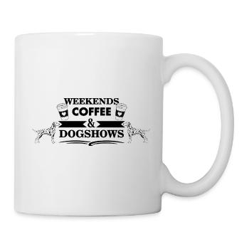 Week-ends - Café - Concours canins - Mug blanc - blanc - Droite