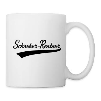 Schreber-Rentner (Rentner / Schrebergärtner / B) - Tasse - Weiß - Rechts