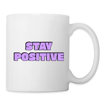 Stay Positive Bold Retro Text - Mug - white - Right
