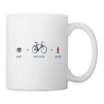 Morning Coffee Cycling Joy - Mug - white - Right