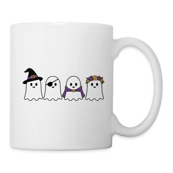 Vier freundliche Geisterfiguren - Tasse - Weiß - Rechts