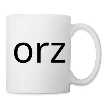 orz emoticon despair ASCII classic - Mug - white - Right