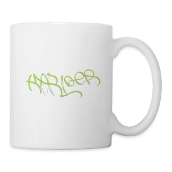 Neon Graffiti Grün Schriftzug Karlder - Tasse - Weiß - Rechts