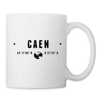 Caen France Coordonnées Gps Globe - Mug blanc - blanc - Droite