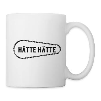 Hätte Hätte Fahrradkette – Geschenk für Radfahrer - Tasse - Weiß - Rechts