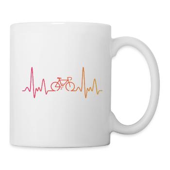 Sunset Cycling Heartbeat Cycling - Mug - white - Right