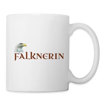 Falknerin, Adlerkopf, Weißkopfseeadler Falknerei - Tasse - Weiß - Rechts