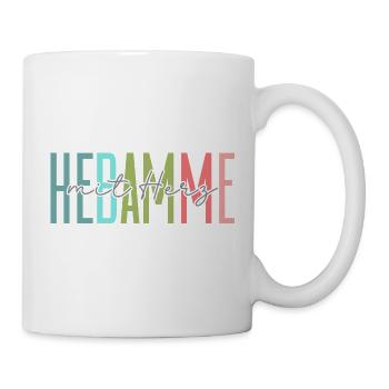 Midwife with heart design - Mug - white - Right