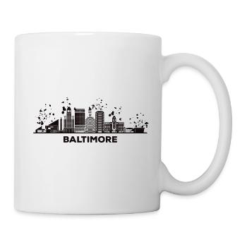Baltimorean Watercolor Skyline Baltimore - Mug - white - Right