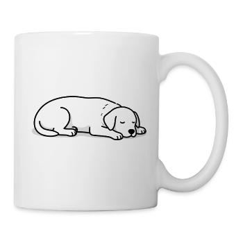 Silhouette des chats endormis - Mug blanc - blanc - Droite