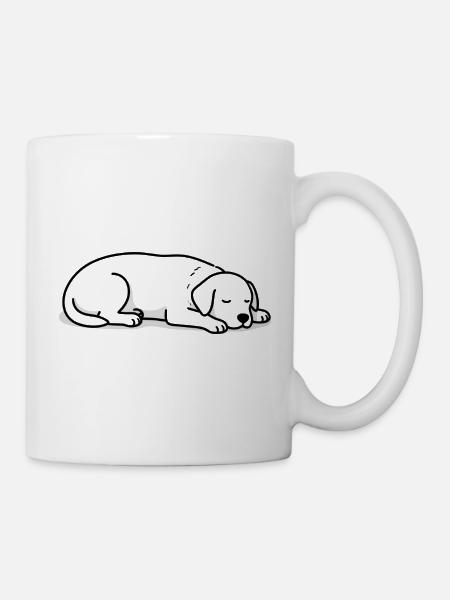 Sleeping Cats Silhouette - Mug - white
