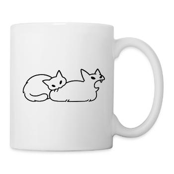 Amoureux des Chats Humour Chat Mignon Original - Mug - white - Right