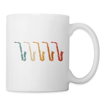 Retro Saxophone Design for Saxophonists - Mug - white - Right