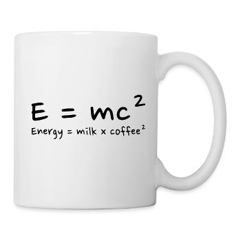 Kaffeeliebhaber Wissenschaftlicher Humor - Tasse - Weiß - Rechts