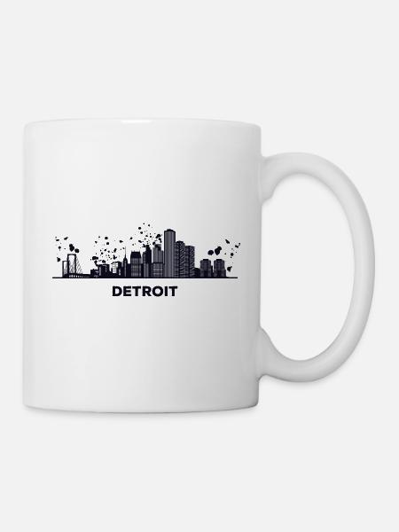 Detroiter Skyline Detroit - Tasse - Weiß