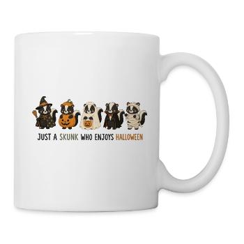 Stinktier-Halloween - Tasse - Weiß - Rechts
