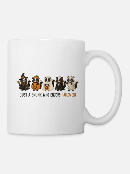 Stinktier-Halloween - Tasse - Weiß