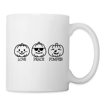 Love Peace Pumpkin - Tasse - Weiß - Rechts