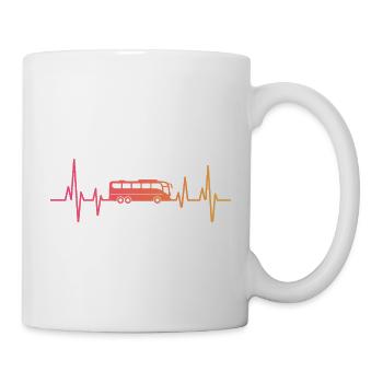 Busfahrer Herzschlag-Busfahrer - Tasse - Weiß - Rechts