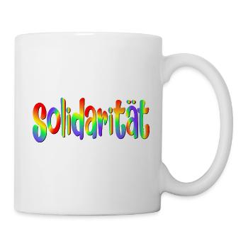 Demokratie Regenbogen Solidarität - Tasse - Weiß - Rechts