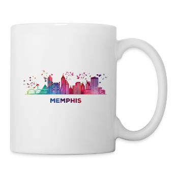Memphean Skyline Memphis - Tasse - Weiß - Rechts