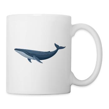 Blauwal Wal - Tasse - Weiß - Rechts