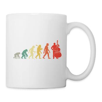 Retro Kontrabass Cello Evolution Für Chellisten - Tasse - Weiß - Rechts