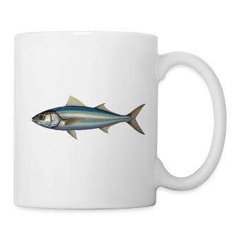 Azure Silver Fish Illustration - Tasse - Weiß - Rechts