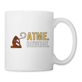Atme. Bewege. – Rutschfeste Yoga-Fans – Yoga. - Tasse - Weiß - Rechts