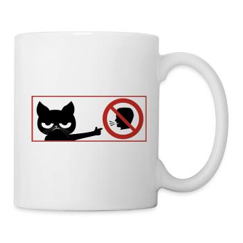 katze, hals Maul - Tasse - Weiß - Rechts