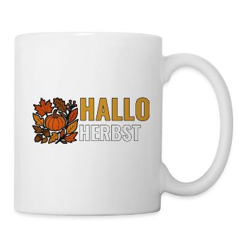 Herbst mit Blättern. - Tasse - Weiß - Rechts