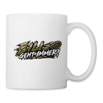 EK-Spruch: Eili geht immer! - Tasse - Weiß - Rechts