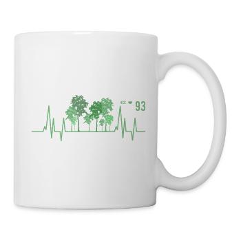 Baum Herzschlag Wald Natur Förster - Tasse - Weiß - Rechts
