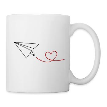 Papierflieger Love - Tasse - Weiß - Rechts