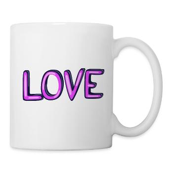 Neon-Liebe Design - Tasse - Weiß - Rechts