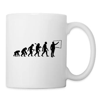 Lehrer Evolution Für Lehrer und Professoren - Tasse - Weiß - Rechts