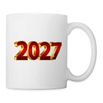 NEU – Frohes neues Jahr – 2027! - Tasse - Weiß - Rechts
