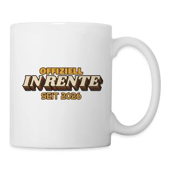 Offiziell in Rente seit 2026 - Retro - Tasse - Weiß - Rechts