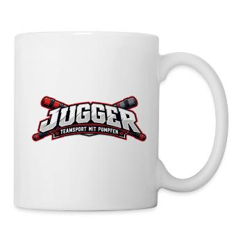 Jugger Teamlogo Banner RotSchwarz - Tasse - Weiß - Rechts