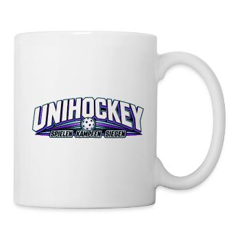 Unihockey NeonLogo Kraftvoll - Tasse - Weiß - Rechts