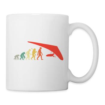 Retro Drachenfliegen Evolution Drachenflieger Flug - Tasse - Weiß - Rechts