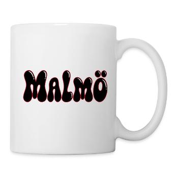 MALMO Glänzendes Schwarzrot - Tasse - Weiß - Rechts
