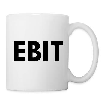 EBIT Minimalistisches Finanzen & Bürohumor Design - Tasse - Weiß - Rechts