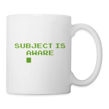 SUBJECT IS AWARE - Tasse - Weiß - Rechts