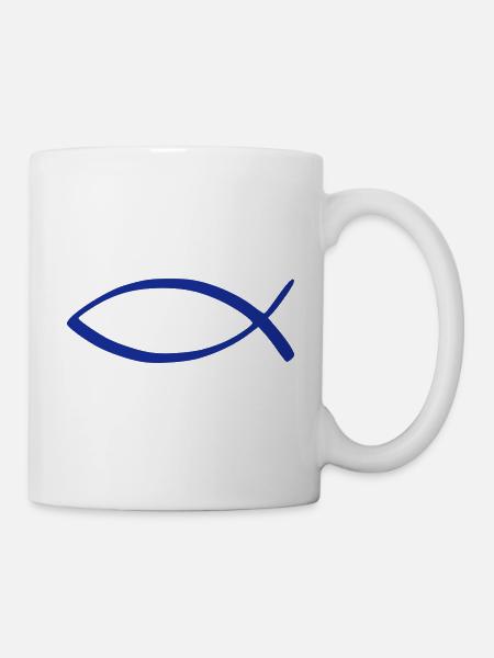 Jesus Fisch - Tasse - Weiß