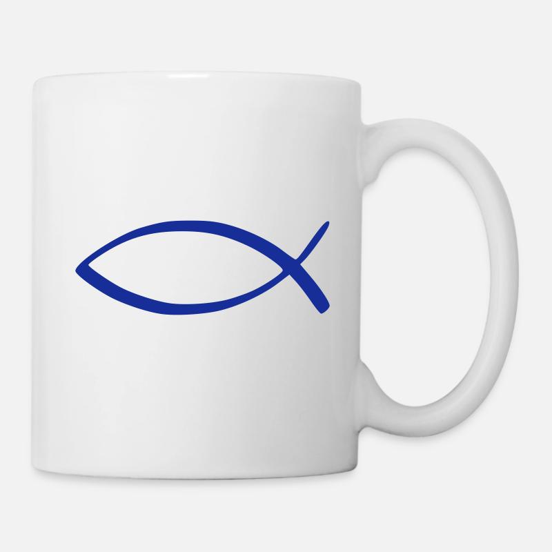 Jesus Fisch - Tasse - Weiß