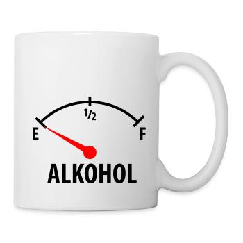 Alkohol Tacho - nüchtern - Tasse - Weiß - Rechts